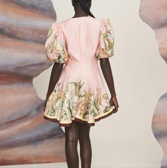 Alemais Pink Floral Mini Dress - Picture 6 of 15